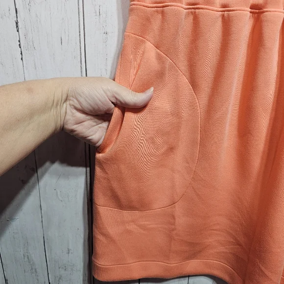 Spanx Women's AirEssentials Cinched T-Shirt Dress Sunset Peach Size Medium.
